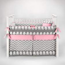 A basic baby bedding set includes everything baby needs for a good night of rest. Elephants Chevron Crib Bedding Set Choose Trim Color By Etsy Crib Bedding Girl Baby Pink Bedding Baby Girl Crib Bedding