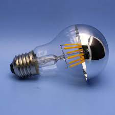 Led lamp, led light, led bulb, led tube. 10pcs 6w A60 Dimmable 120v 220v 240v Half Chrome Silver Glass Mirror Vintage Led Edison Bulb Filament E26 E27 Base Lamp Led Bulbs Tubes Aliexpress