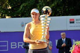 Rybakina catches serena, a little slow on her feet as she makes room to hit a forehand, and the ball catches her racket; Rybakina Rides To Maiden Title In Bucharest With Tig Victory