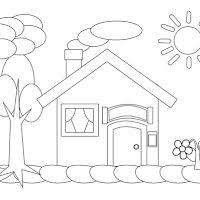 Gambar Mewarnai Rumah Untuk Anak Paud Dan Tk Buku Mewarnai Warna Lukisan Rumah
