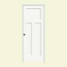Jeld Wen 32 In X 80 In Craftsman White Painted Right Hand Smooth Molded Composite Mdf Single Prehung Interior Door Thdjw137100600 The Home Depot Prehung Interior Doors Prehung Doors Doors Interior