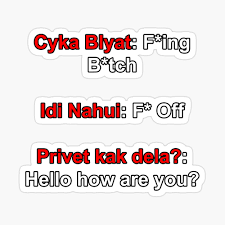Russian dictionary Idi Nahui Cyka Blyat Spiral Notebook for Sale by Vaw01  | Redbubble