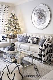 Blue Black And White Christmas Part 1 Cuckoo4design Christmas Living Rooms Christmas Decorations Living Room White Christmas Decor