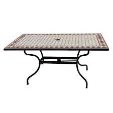 (+39) 091 84 33 426. Mozaik Rectangular Table 160 X 90 Cm Mosaic Top Metal Legs