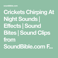Crickets Chirping At Night Sounds Effects Sound Bites Sound Clips From Soundbible Com Free Get Relaxing Soun Crickets Chirping Sound Clips Sound Effects