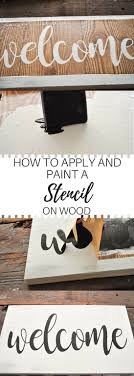 Stencil On Wood Sign Stencil Wood Diy Wood Signs Painted Wood Signs