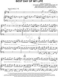 American Authors Best Day Of My Life Sheet Music In D Major Transposable Download Print Sheet Music Day Of My Life American Author