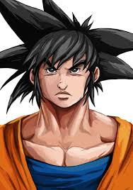 Goku from Dragon Ball Z, colored by Avery Walker of Moneco Arts.