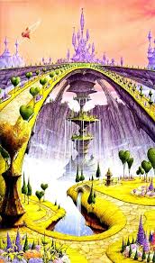 Empire State Of Mind Alice In Wonderland Part 1 Rodney Matthews Fantasy Landscape Art Deco Print Fantastic Art
