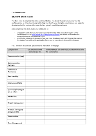 This audit enabled me to identify some skills in which i have. Skills Audit Document