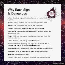 Why Each Sign Is Dangerous Zodiac Star Signs Zodiac Signs Taurus Zodiac Signs Gemini