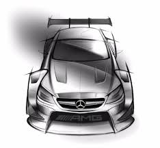 Mercedes Sketches New Dtm C Class Racing Car Design Car Design Sketch Concept Car Design