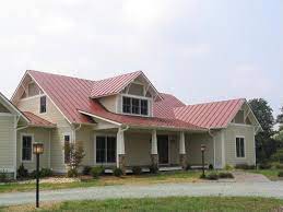 A metal roof acts as a faraday cage and in case of a lightning strike would safely dissipate the electric charge. Roof And House Color Combinations Red Metal Roof What Color For Siding Trim Building A Home Forum Red Roof House Metal Roof Houses Exterior House Colors