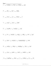 Balancing Equations Worksheet Chemical Equation Dimensional Analysis Equations