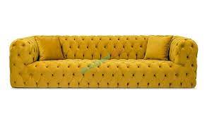 ozel tasarim mobilyalar italyan chester koltuk sari 3 lu yellow room furniture home decor