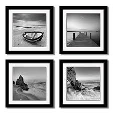 Black And White Framed Prints Amazon 99 99 4 Panels Romantic Beach Theme Landscape Artwork Sea Beach Https Www Amazon Com Dp B07qgzf899 Ref Canvas Wall Art Beach Wall Decor Painting Frames