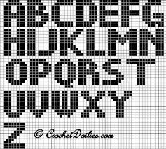 Crochet Or Cross Stitch Letters Diagram Crochet Letters