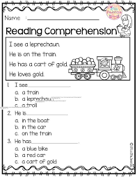 March Reading Comprehension Is Suitable For Kindergarten Students Or Beginning Read Reading Worksheets Kindergarten Reading Worksheets Comprehension Worksheets