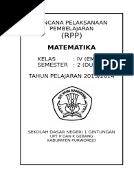 Contoh rpp daring semester 1 untuk sd/mi. Download Cover Rpp Kurikulum 2013 Doc Goresan
