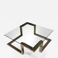 A single large piece of thick glass is bent beautifully into a simple,. 1970 Modernist Coffee Table