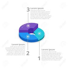 Pie Chart On Isolated Background Isometric Pie Charts Different