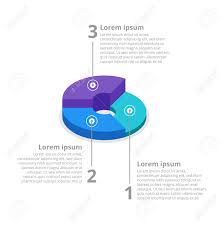 pie chart on isolated background isometric pie charts different