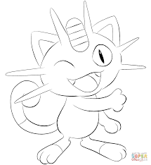 Meowth Pokemon Coloring Pages Cute Coloring Pages Pokemon Coloring