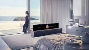 Highlight Der Ces Lg Stellt Den Ersten Aufrollbaren Fernseher Vor Intelligentes Haus Fernseher Und Design