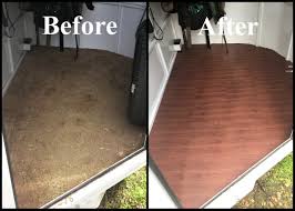 The alubicomp floor and glued and sealed rubber floor give the horse trailer extra durability. Do It Yourself Replace Your Trailer S Tack Room Flooring Diy Horse Ownership