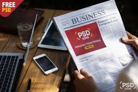 A Free Newspaper Advert Mockup Psd Which You Can Use For Showcasing Your Newspaper Advert In A Realistic Professional Worki Mockup Free Psd Free Mockup Adverts