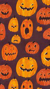 Halloween Pumpkins Pattern Iphone 5s Wallpaper Download Iphone Wallpapers Ipad Wallpapers One St Pumpkin Wallpaper Halloween Wallpaper Iphone Fall Wallpaper