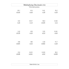 Find worksheets about decimal multiplication. Multiplying Decimals Worksheet Three Digit By Two With Various Decimal Places Worksheets First Grade Math Practice Subtraction Word Problems 1st Pre K Writing Name Pdf Monthly Budget Expense Sheet Calamityjanetheshow