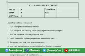 Soal Uh Ph Kelas 4 Tema 3 Kurikulum 2013 Revisi Tahun 2019 Kurikulum Latihan Pendidikan