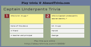 Buzzfeed staff can you beat your friends at this quiz? Captain Underpants Trivia