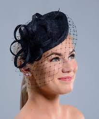 Navy Blue Pillbox Hat With Short Face Veil Dutchess Kate Etsy Pillbox Hat Dutchess Kate Trending Outfits