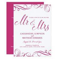 Elegant All In One Wedding Invitations Hot Pink Zazzle Com Typography Wedding Invitations Wedding Invitations Pink Invitations