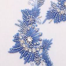 El Isi Islemeli Swarowzky El Isi Taslar El Isi Kuponlar Urun Kodu 30306 Mavi Kaptan Kaptankumas Kaptantextile Kumas Aksesuar Swarowzky Fashion Fabri Bead Embroidery Patterns Diy Bead Embroidery Tambour Beading