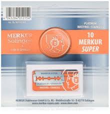 Merkur Super Platinum White Double Edge Safety Blades 10 Blades Safety Razor Blades Razor Blades Razor
