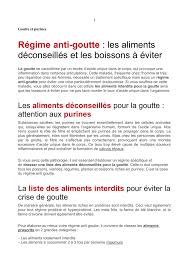 Certains aliments au goût acide abaissent en fait notre ph une fois. Regime Anti Goutte Les Aliments Deconseilles Et Les Boissons