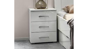 Held möbel hochschrank »siena« breite 40 cm, mit hochglänzenden fronten in weiß. Nachttisch Aditio Kommodensystem 2er Set Weiss Hochglanz