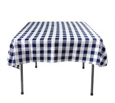 53 X 53 Blue White Checkered Table Cloth For 3 Tables With Images Checkered Tablecloth