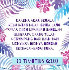 1 Timotius 6 10 Rohani Iman Tuhan