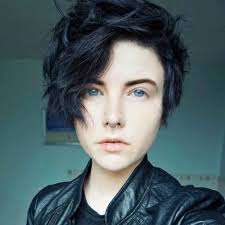 Here are our top 20+ haircuts for guys with round faces along with this iconic fifties hairstyle is a great hairstyle for men with round faces because it adds sharp angles to taper faded sides with a curly fauxhawk in the middle fits the round face well. Non Binary Thick Hair Short Androgynous Hairstyles Novocom Top