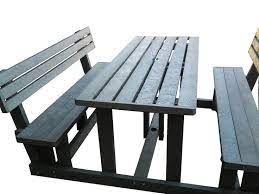 Recycled Plastic Picnic Sets With Back Rest 2 Seaters 4 Seaters 6 Seaters 8 Seaters Garden Furniture Outdoor Tables And Chairs Plastic Outdoor Furniture