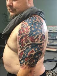 Black Ink American Flag Tattoo On Shoulder Pin On American Flag Tattoo