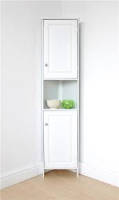 Lloyd pascal devonshire tall corner bathroom cabinet in painted grey measuring just 37 cm wide, this tall cabinet gives. White Bathroom Corner Cabinet With Open Shelf Home Storage Solutions New 5016319261204 Ebay