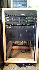 Free Woodworking Plans For An Open Frame Or Enclosed 20u Server Rack For Home Or Small Office I Have A Few Rack Mou Server Rack Computer Rack Home Server Rack