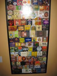 Beer Label Collage Beer Crafts Beer Can Art Diy Beer