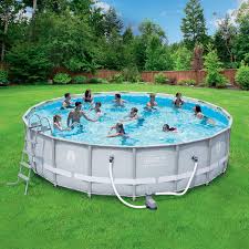 18 x 48 steel frame above ground easy setup outdoor swimming pool set w ladder filter best above ground pool swimming pools above ground swimming pools