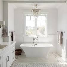 Wainscoting has many names such as waynescoating, waynescotting, or wayneskitting (actually people commonly mispronounced it!). Wainscoting Around Bathtub Design Ideas
